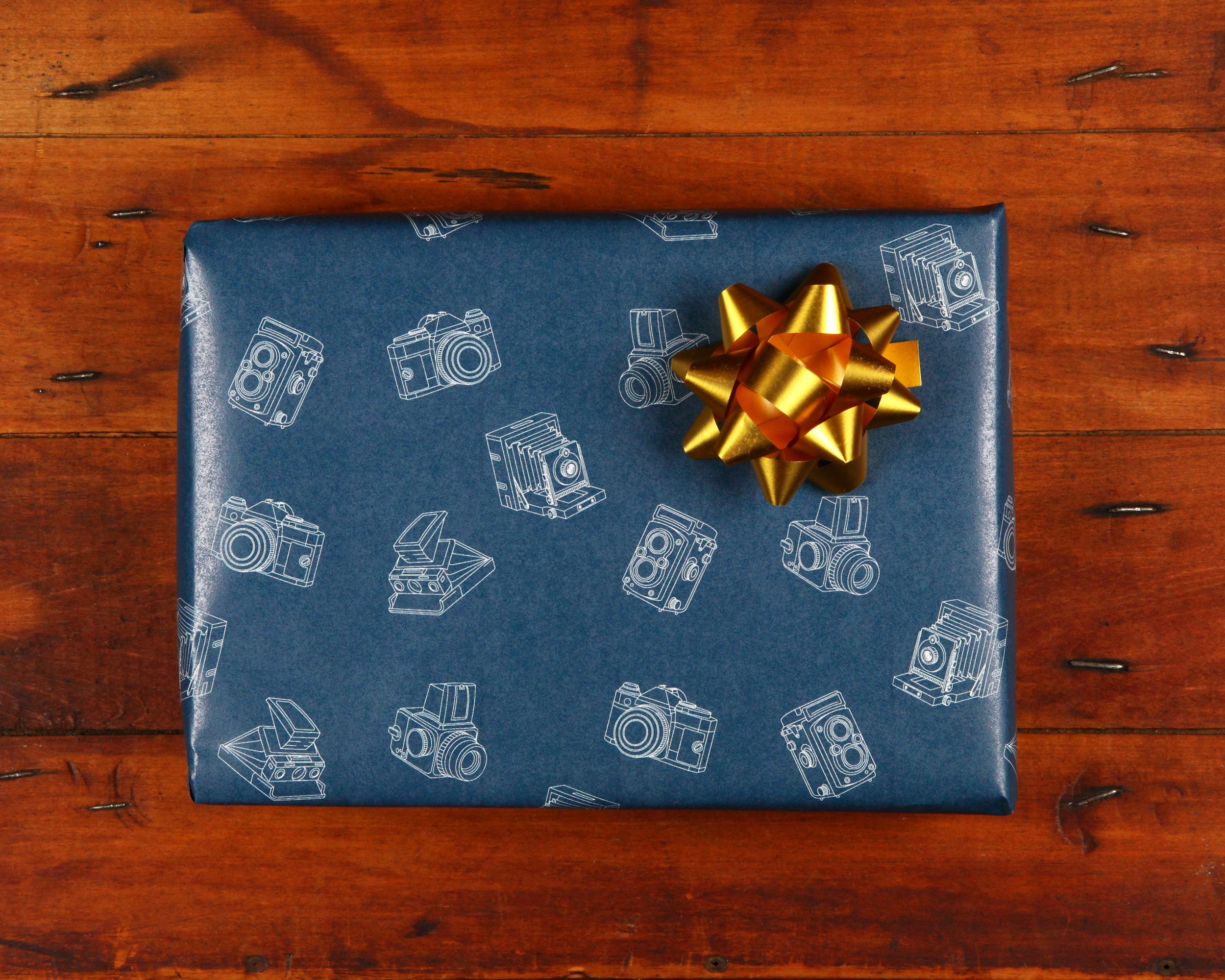 Cameras Gift Wrap (Night Sky)