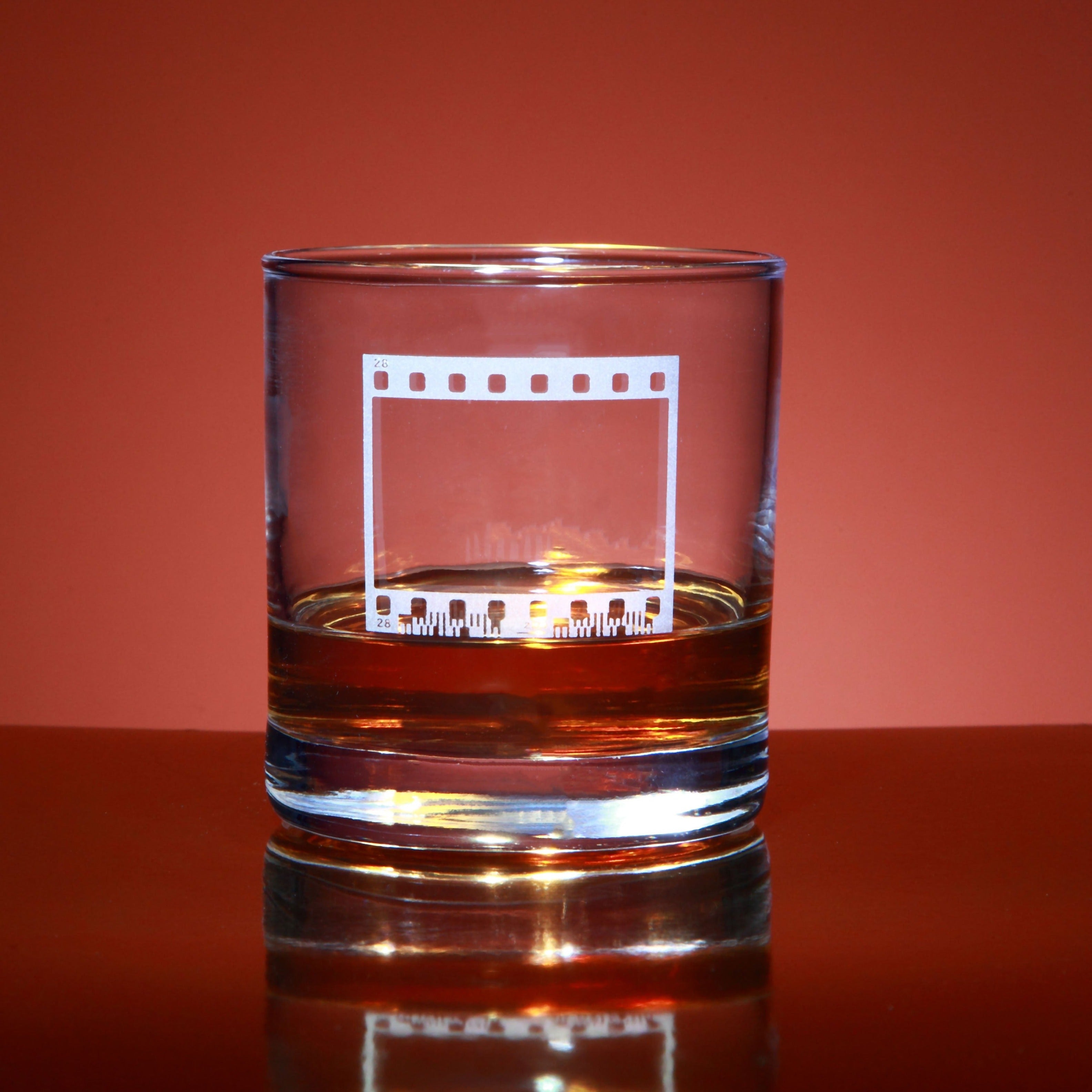 Film Frame Rocks Glass